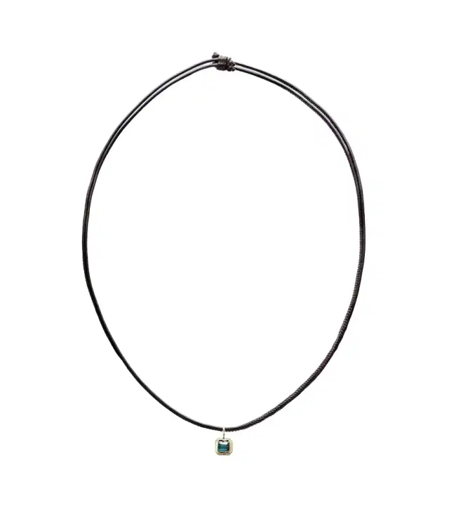Octavia Elizabeth 18kt gold pendant necklace with tourmaline