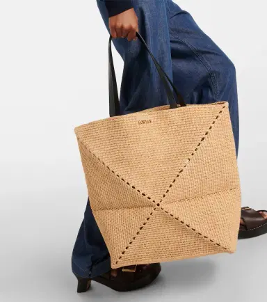 Loewe Paula's Ibiza Puzzle Fold XL raffia tote bag | Thumbnail 5 Loewe Paula's Ibiza Puzzle Fold XL raffia tote bag | Thumbnail 5