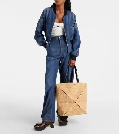 Loewe Paula's Ibiza Puzzle Fold XL raffia tote bag | Thumbnail 6 Loewe Paula's Ibiza Puzzle Fold XL raffia tote bag | Thumbnail 6
