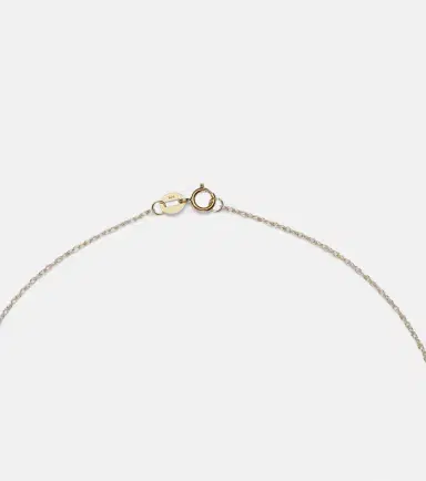 STONE AND STRAND Tiny Emerald Goddess 14kt gold choker with emeralds and diamonds | Thumbnail 5