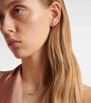Stone and Strand Muse Drop 10kt gold earrings with diamonds | Thumbnail 3