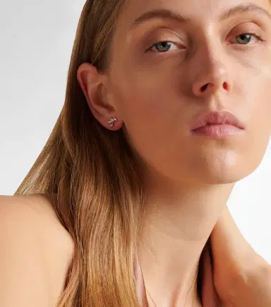 Stone and Strand Muse Drop 10kt gold earrings with diamonds | Thumbnail 4