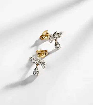 Stone and Strand Muse Drop 10kt gold earrings with diamonds | Thumbnail 5