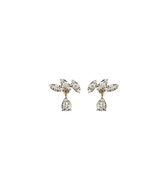 Muse Drop 10kt gold earrings with diamonds