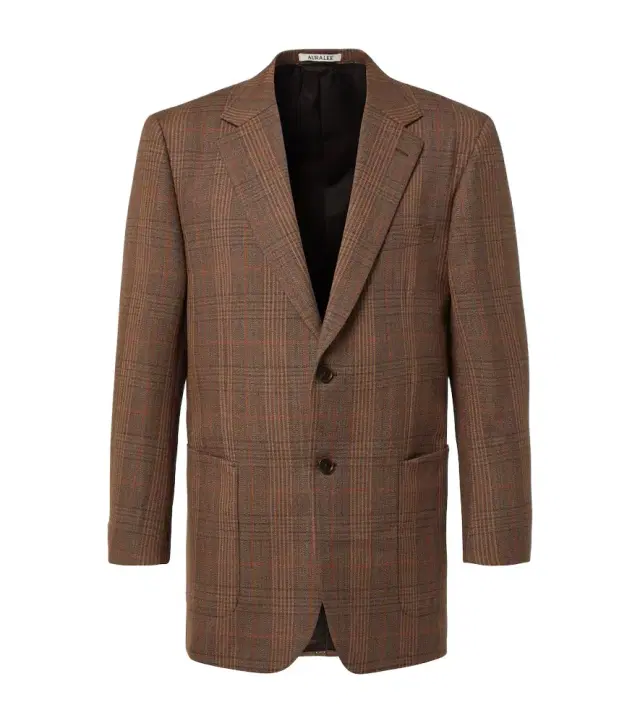 Auralee Prince of Wales wool blazer