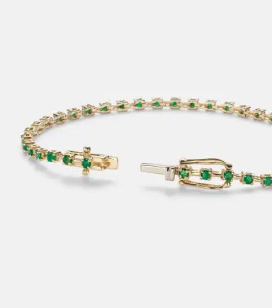 STONE AND STRAND Emerald Ace 14kt gold tennis bracelet with emeralds | Thumbnail 2 STONE AND STRAND Emerald Ace 14kt gold tennis bracelet with emeralds | Thumbnail 2