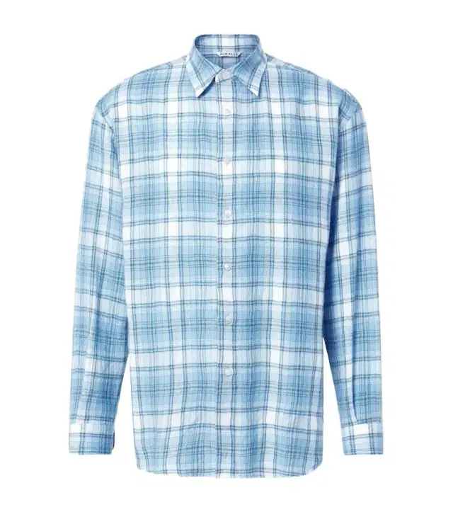 Airy checked wool shirt