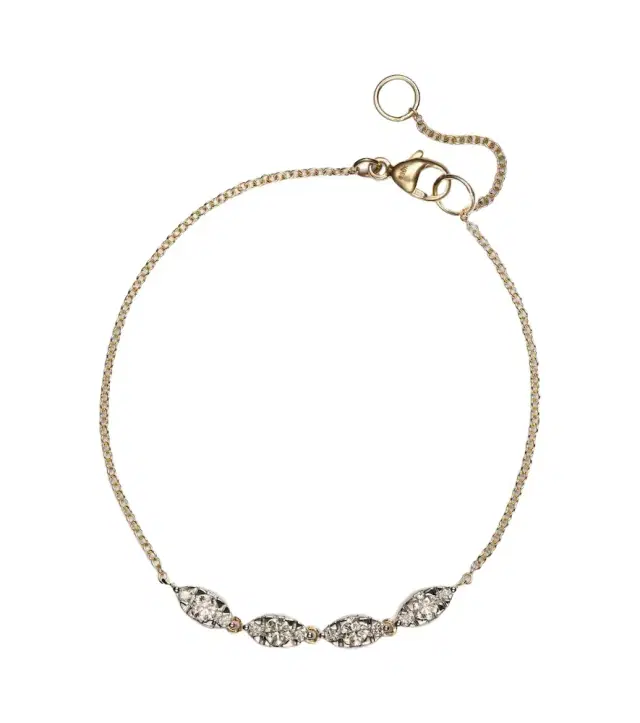 Stone and Strand Muse 10kt gold bracelet with diamonds
