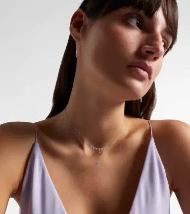 Persee Persée Floating 18kt white gold necklace with diamonds | Thumbnail 5