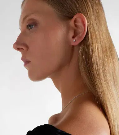 Persée Persée Piercing 18kt white gold single earring with diamonds | Thumbnail 3