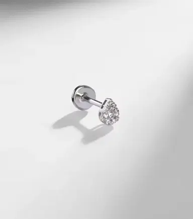 Persée Persée Piercing 18kt white gold single earring with diamonds | Thumbnail 5