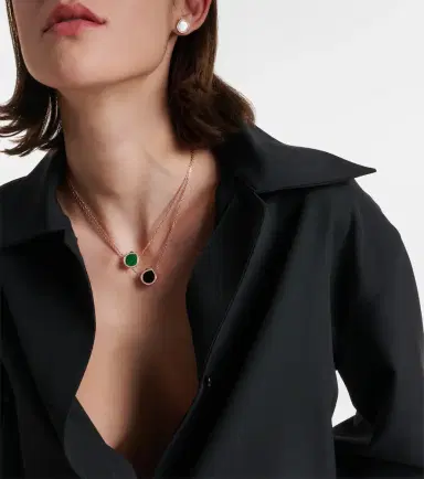 Repossi Antifer 18kt rose gold pendant necklace with onyx and diamonds | Thumbnail 2 Repossi Antifer 18kt rose gold pendant necklace with onyx and diamonds | Thumbnail 2