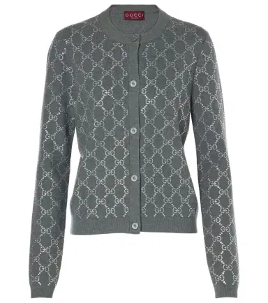 Gucci GG embellished wool jacquard cardigan | Thumbnail 1