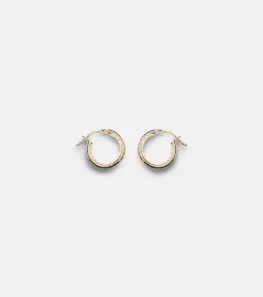 STONE AND STRAND Le Groove 14kt gold hoop earrings | Thumbnail 2 STONE AND STRAND Le Groove 14kt gold hoop earrings | Thumbnail 2