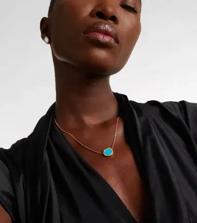 Repossi Antifer 18kt rose gold pendant necklace with turquoise and diamonds | Thumbnail 3 Repossi Antifer 18kt rose gold pendant necklace with turquoise and diamonds | Thumbnail 3