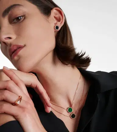 Repossi Antifer 18kt rose gold single earring with onyx and diamonds | Thumbnail 2 Repossi Antifer 18kt rose gold single earring with onyx and diamonds | Thumbnail 2