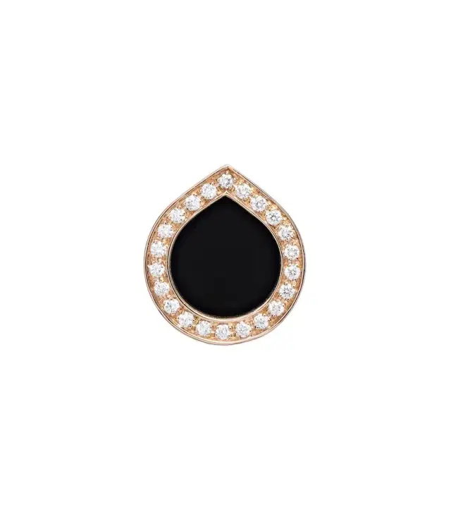 Repossi Antifer 18kt rose gold single earring with onyx and diamonds