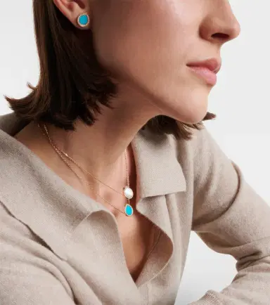 Repossi Antifer 18kt rose gold necklace with mother of pearl and diamonds | Thumbnail 2