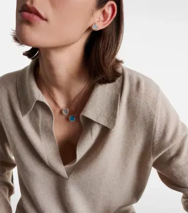 Repossi Antifer 18kt rose gold necklace with mother of pearl and diamonds | Thumbnail 3