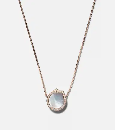 Repossi Antifer 18kt rose gold necklace with mother of pearl and diamonds | Thumbnail 5