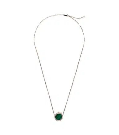 Repossi Antifer 18kt rose gold pendant necklace with malachite and diamonds | Thumbnail 1