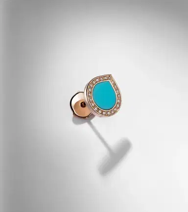 Repossi Antifer 18kt rose gold single earring with turquoise and diamonds | Thumbnail 5 Repossi Antifer 18kt rose gold single earring with turquoise and diamonds | Thumbnail 5