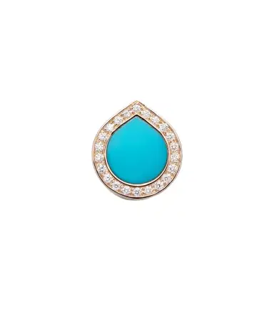 Repossi Antifer 18kt rose gold single earring with turquoise and diamonds | Thumbnail 1 Repossi Antifer 18kt rose gold single earring with turquoise and diamonds | Thumbnail 1