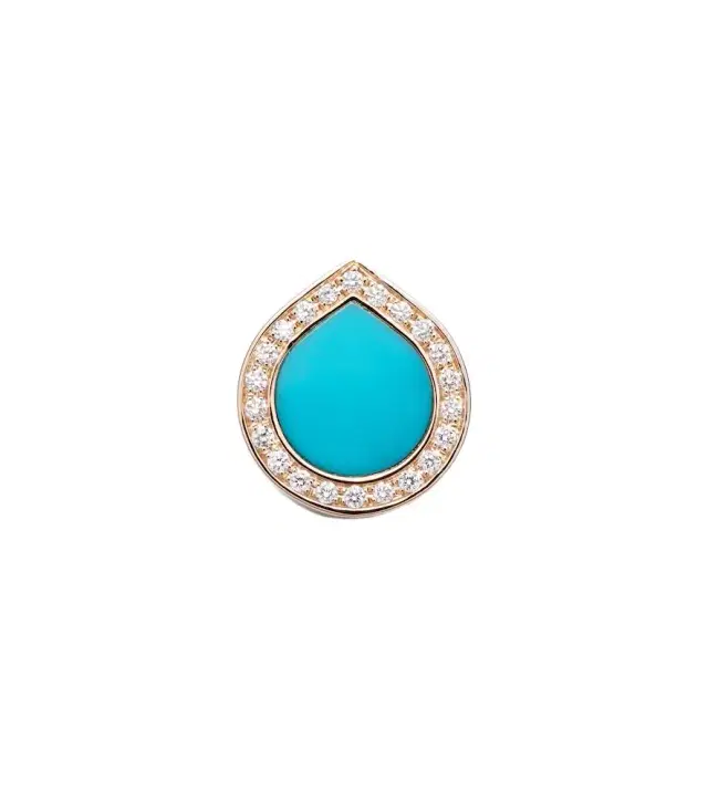 Repossi Antifer 18kt rose gold single earring with turquoise and diamonds