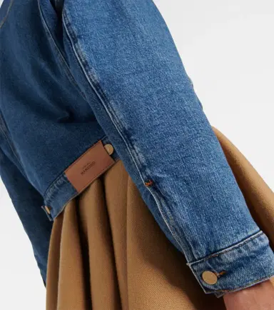 7 For All Mankind Teddy-trimmed denim jacket | Thumbnail 2