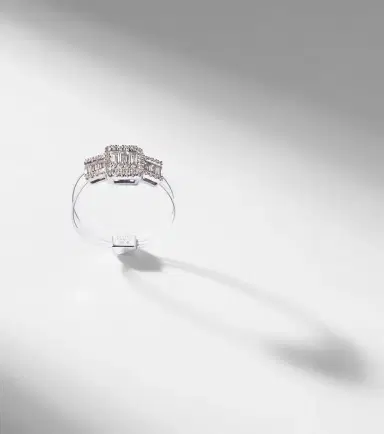 Persée Persée Floating 18kt white gold ring with diamonds | Thumbnail 5