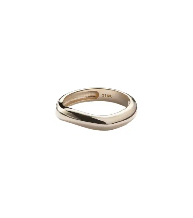 Stone and Strand Bold Merge 14kt gold ring