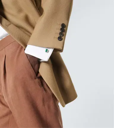 Mateo Sterling silver cufflinks with malachites | Thumbnail 2
