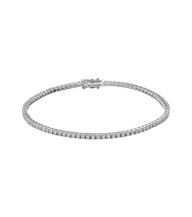 Mateo 14kt white gold tennis bracelet with diamonds
