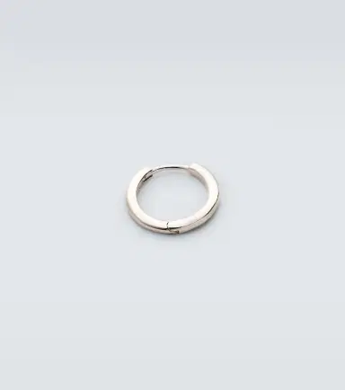 Mateo 14kt white gold single hoop earring | Thumbnail 4 Mateo 14kt white gold single hoop earring | Thumbnail 4