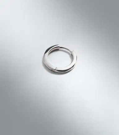 Mateo 14kt white gold single hoop earring | Thumbnail 5 Mateo 14kt white gold single hoop earring | Thumbnail 5