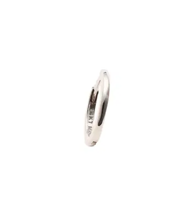 Mateo 14kt white gold single hoop earring | Thumbnail 1 Mateo 14kt white gold single hoop earring | Thumbnail 1