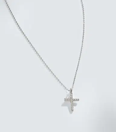Mateo 14kt white gold pendant necklace with diamonds | Thumbnail 3 Mateo 14kt white gold pendant necklace with diamonds | Thumbnail 3