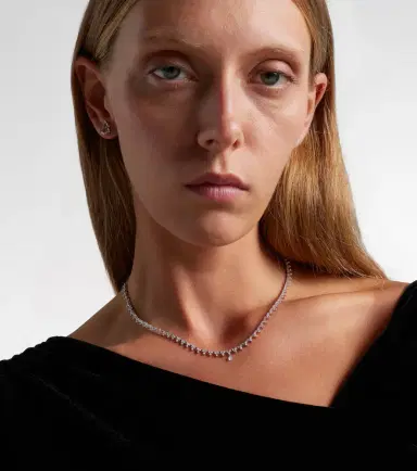 Persée Persée 18kt white gold tennis necklace with diamonds | Thumbnail 4