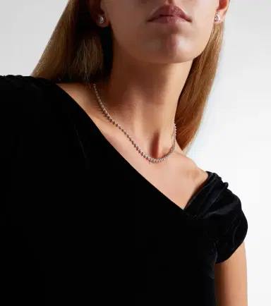 Persée Persée 18kt white gold tennis necklace with diamonds | Thumbnail 5