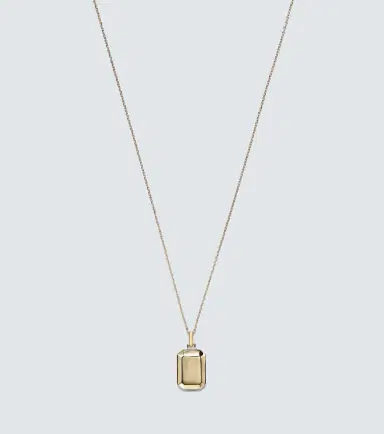 Mateo Initial 14kt yellow gold pendant necklace | Thumbnail 4