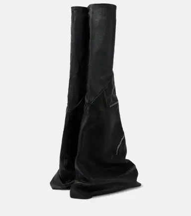 Rick Owens Cargoflares leather knee-high boots | Thumbnail 3