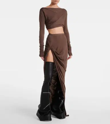 Rick Owens Cargoflares leather knee-high boots | Thumbnail 5