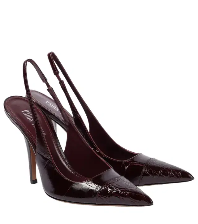 Paris Texas Miranda 105 croc-effect leather slingback pumps