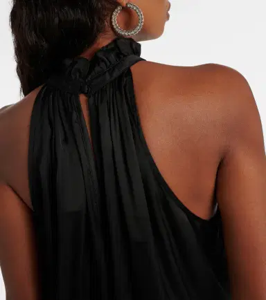 Poupette St Barth Bianca halterneck satin minidress | Thumbnail 6