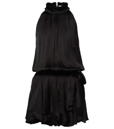 Poupette St Barth Bianca halterneck satin minidress | Thumbnail 1