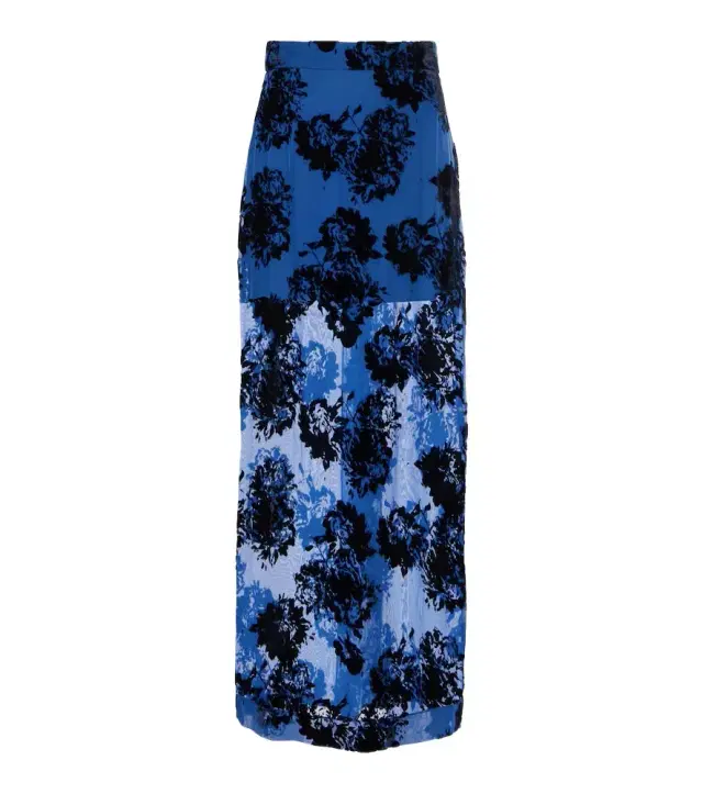 Nina Ricci Devoré velvet maxi skirt