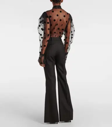 Nina Ricci Wool gabardine flared pants | Thumbnail 3