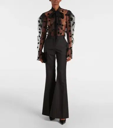 Nina Ricci Wool gabardine flared pants | Thumbnail 5