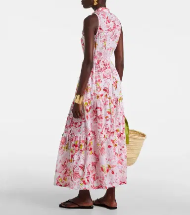 Poupette St Barth Nana floral tiered cotton maxi dress | Thumbnail 2