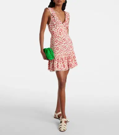 Poupette St Barth Bruna polka-dot ruffled minidress | Thumbnail 4